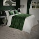 image 3 of OHS Luxury Mink Waffle Blanket, 150x200cm - Forest Green