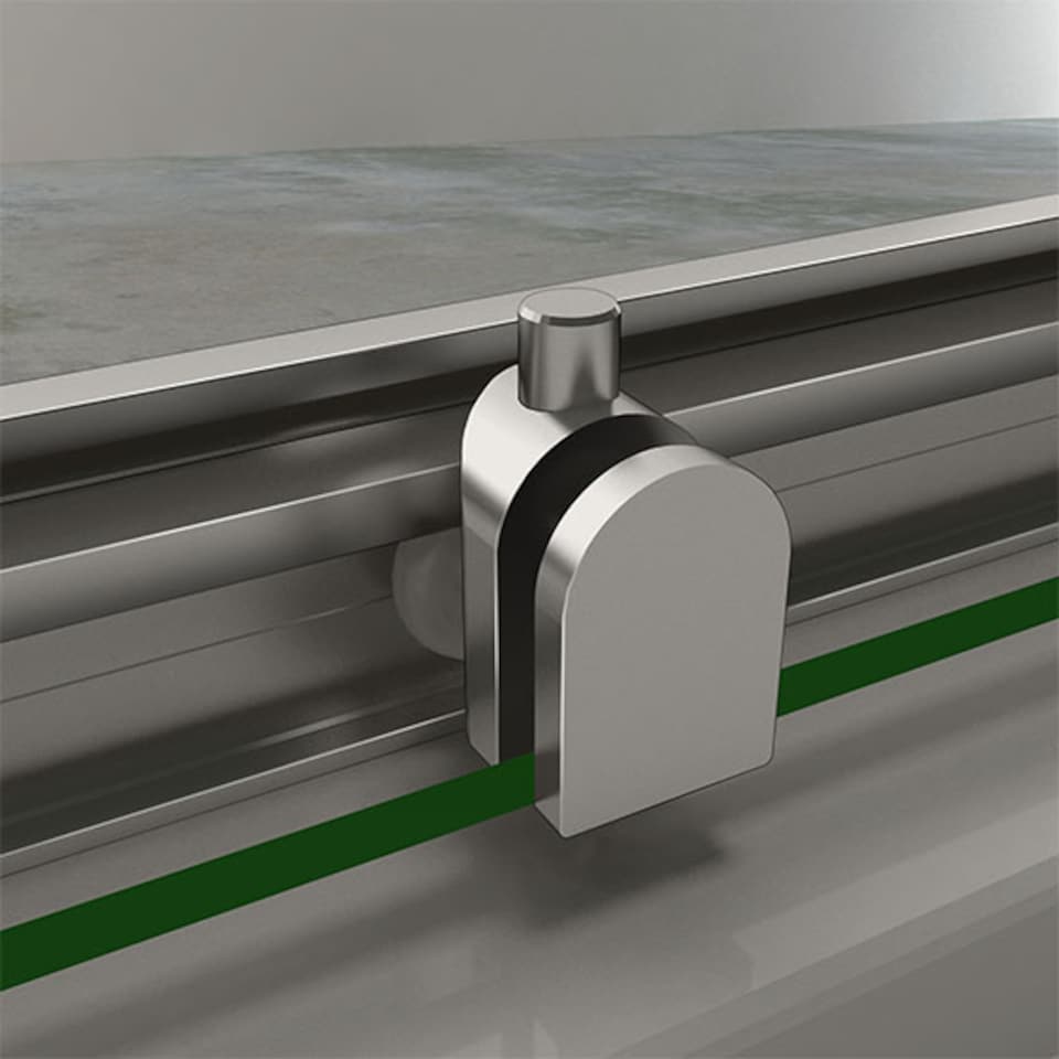 image 1 of Aica Bathrooms 1000x1850mm Sliding Shower Enclosure Shower Screen WalK In Glass Door Cubicle | Chrome