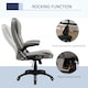 image 4 of Vinsetto High Back Home Office Chair Swivel Microfibre Fabric Desk Chair, Grey