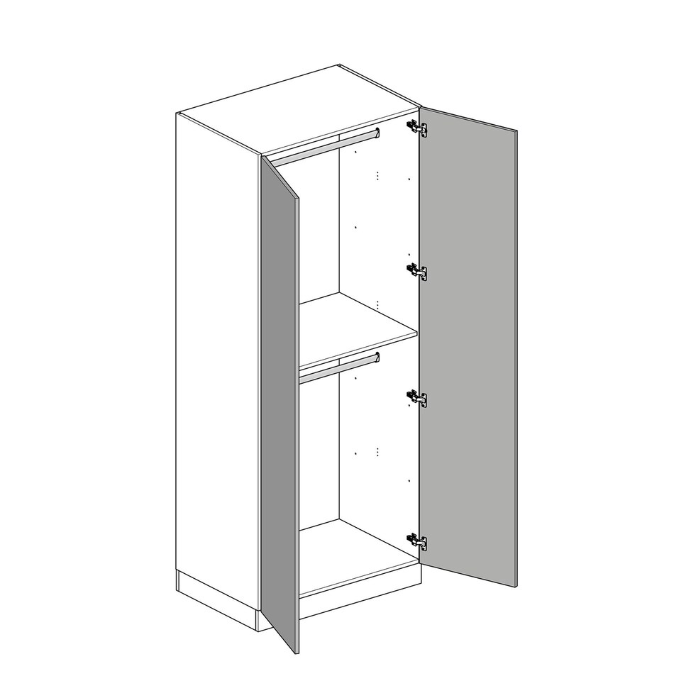 image 1 of Shaker White Double Wardrobe with Double Rail White
