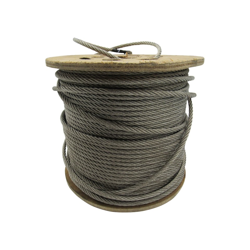 Stainless Steel Wire Rope Cable 7MM 7x19 (100M Reel 7 x 19 Rigging Marine)