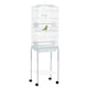 image 6 of PawHut Bird Cage for Budgie Finch Canary Parakeet W/ Stand Sliding Tray White