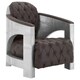 image 4 of Interiors by Premier Buttoned Armchair Brown