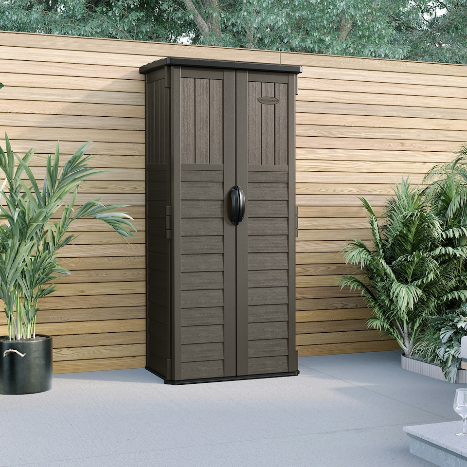 image 1 of Suncast Mannington Storage Cabinet - Stone Grey | Grey