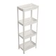 image 1 of Living and Home 4-Tier Multifunction Plastic Storage Rack for Kitchen or Bathroom | White | 4 Tier