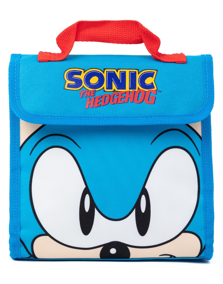 image 1 of Sonic The Hedgehog Boys Backpack Set | Kids 4 Piece Blue Rucksack Set with School Bag, Pencil Case, Lunch Bag & Water Bottle | Sonic Gamer Complete Matching Bundle | Back to School Gifts For Children | Blue | Blue