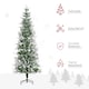 image 4 of HOMCOM 7 Foot Snow Flocked Artificial Christmas Tree Holiday with Pencil Shape