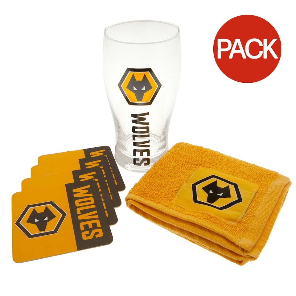 image 1 of Wolverhampton Wanderers FC Crest Bar Set (Pack of 6) - Yellow/Black - One Size