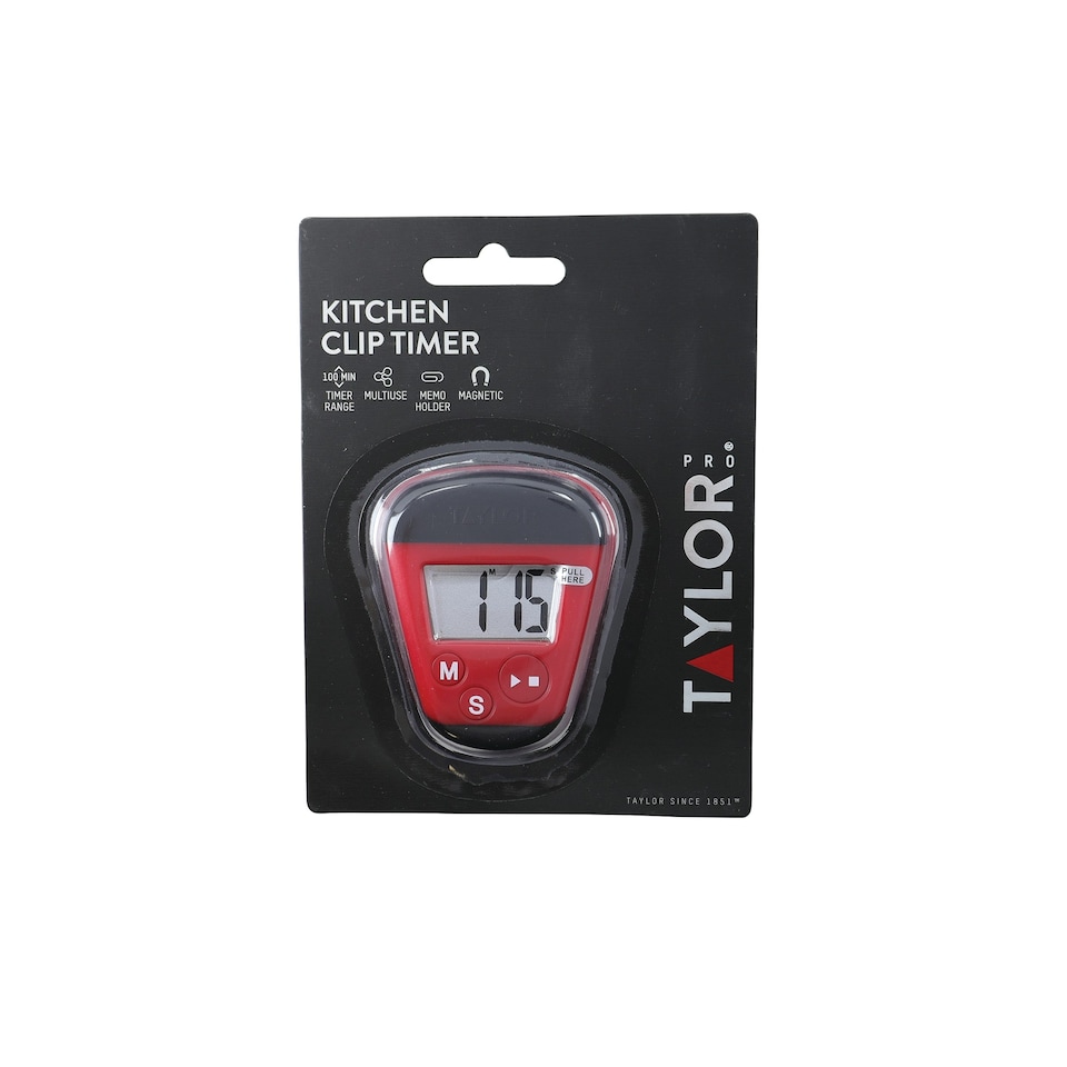 image 1 of Taylor Kitchen Clip Digital Timer White