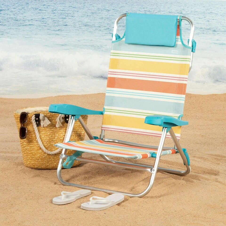 image 1 of Beach Chair Aktive Multicolour 48 x 90 x 60 cm (2 Units) N/A