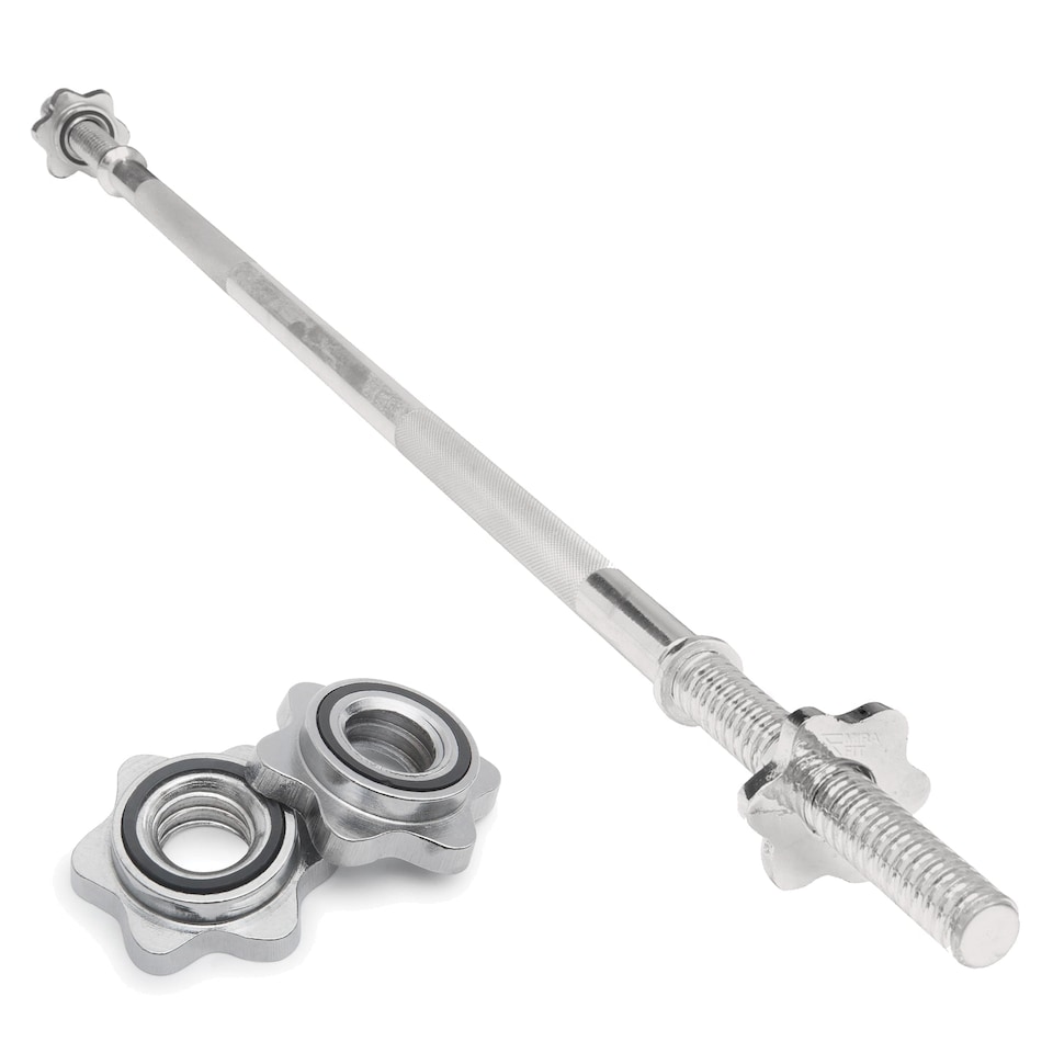 image 1 of Body Revolution Straight Barbell Bar 1" Standard 1.4m Spring Collar