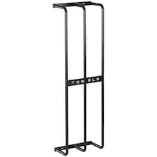 HOMCOM Towel Rack Wall Mounted, Metal Towel Rail Holds Up to 6 Large Size (150 x 100cm) Rolled Towels, 3 Bar Towel Storage for Bathroom, 21 x 12 x 74cm, Black