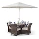 image 3 of Arizona Square 4 Seater Rattan Patio Dining Set | Brown | Brown