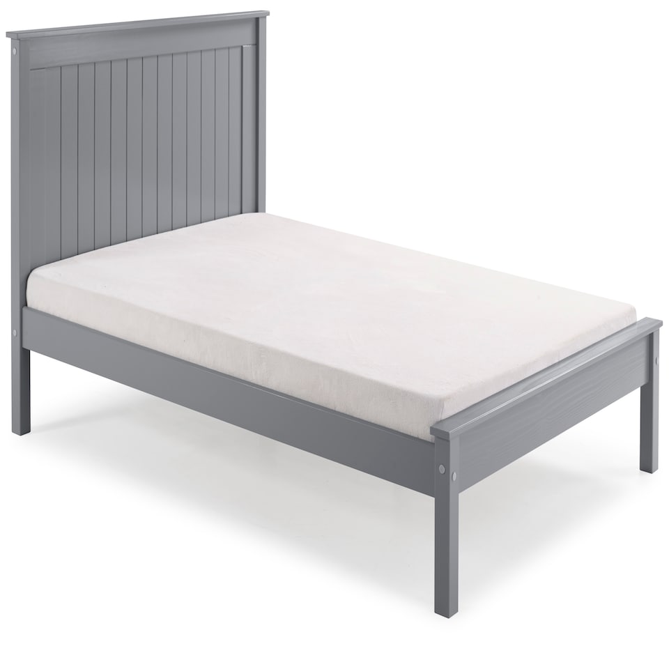 image 1 of 5ft King Size Pure grey,wood,wooden low foot end board,solid panel bed frame.Shaker style