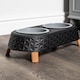 image 6 of 16cm x 9cm Black Plastic Raised Double Pet Bowl Feeding Station with Stand
