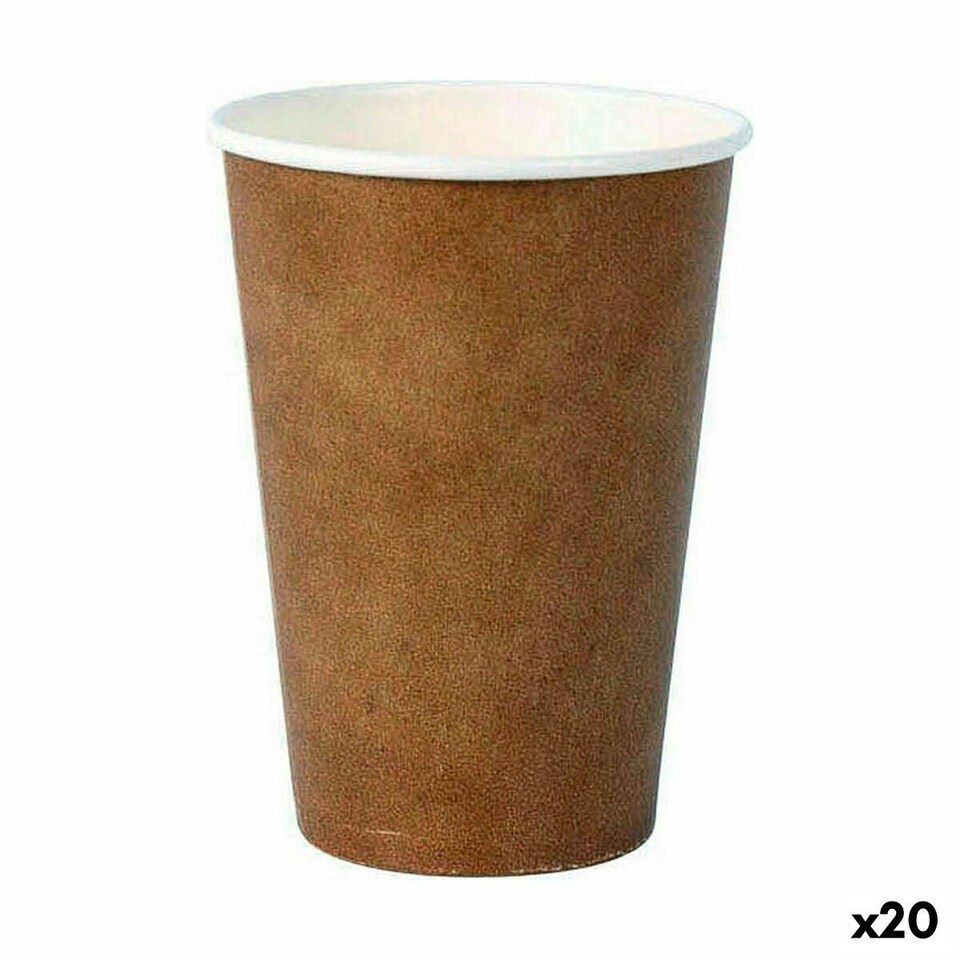 image 1 of Set of glasses Algon Disposable Cardboard kraft paper 45 Pieces 220 ml (20 Units) N/A