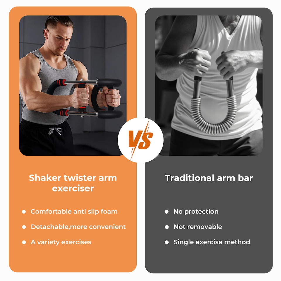 image 1 of Centra Shaker Twister Arm Trainer Chest Expander Bar Arm Exerciser Adjustable