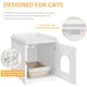 image 6 of Yaheetech Cat Litter Box Furniture Enclosure White | One Size