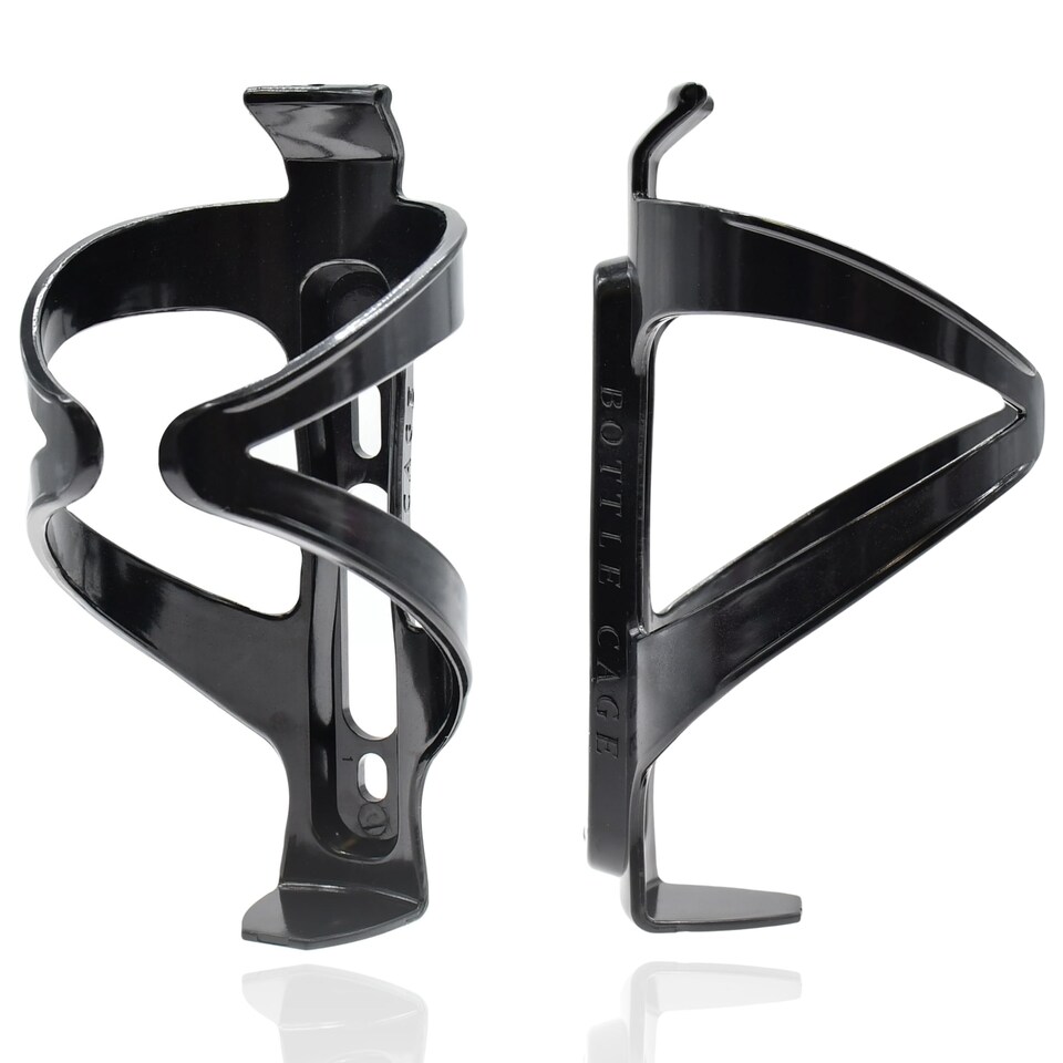 image 1 of Six Peaks Universal Cycling Bottle Cage Holder, Lightweight, Durable, Easy-Fit With Secure Grip For Road & Mountain Bikes, Black, 18cm