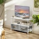 image 6 of HOMCOM TV Cabinet, TV Console Unit with 2 Foldable Linen Drawers | White | 1