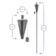 image 4 of Harbour Housewares Metal Garden Torches - Cone - Black - Pack of 6