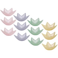 Glass Star Shaped Nibble Bowls Decorative Serving Dishes | Multi | Three of each colour