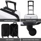 image 2 of 55x35x20cm Carry On Cabin Hard Shell Suitcase - 100+ Airlines Approved Including EasyJet (Paid), British Airways, Ryanair (Priority), TUI White | White/Black | Cabin Bag