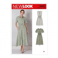 New Look 6651 Paper Sewing Pattern – Women’s Dress, Size A (10–12–14–16–18–20–22), Intermediate