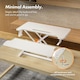 image 8 of VonHaus Height Adjustable White Standing Desk Converter, 80cm Length White