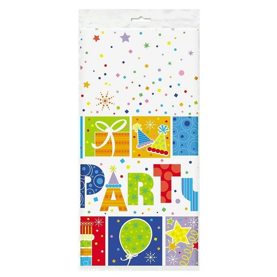 image 1 of Icons Birthday Party Table Cover - Multicoloured - One Size