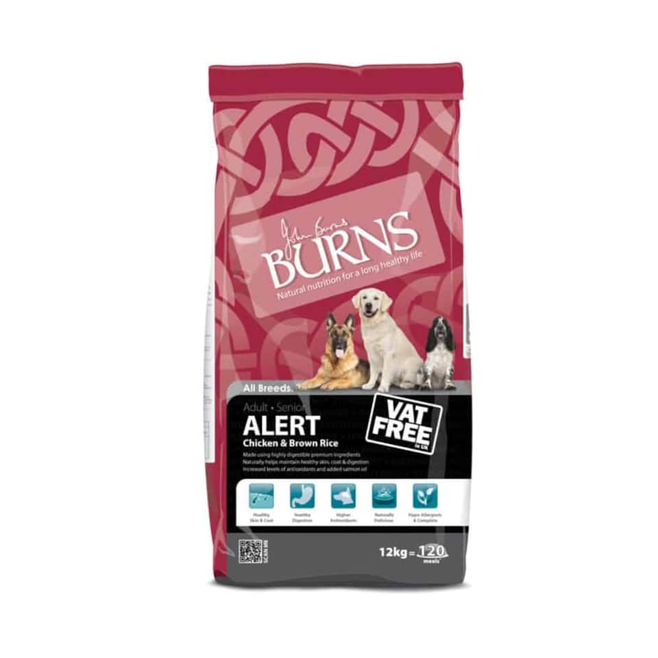 image 1 of Burns Alert Chicken & Brown Rice Low-Fat Hypoallergenic Adult & Senior Dry Dog Food - 12 kg | Multi | Burns Alert Chicken & Brown Rice Low-Fat Hypo-Allergenic Dog Food, Adult & Senior, 12 kg | 1