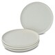 image 1 of Curateology LoHo Set of 4 Stoneware Dinner Plates 26cm - Reactive Glaze Light Grey
