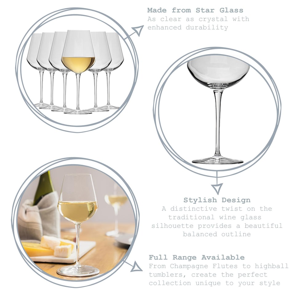 image 1 of Bormioli Rocco Inalto Uno White Wine Glasses - 470ml - Pack of 6