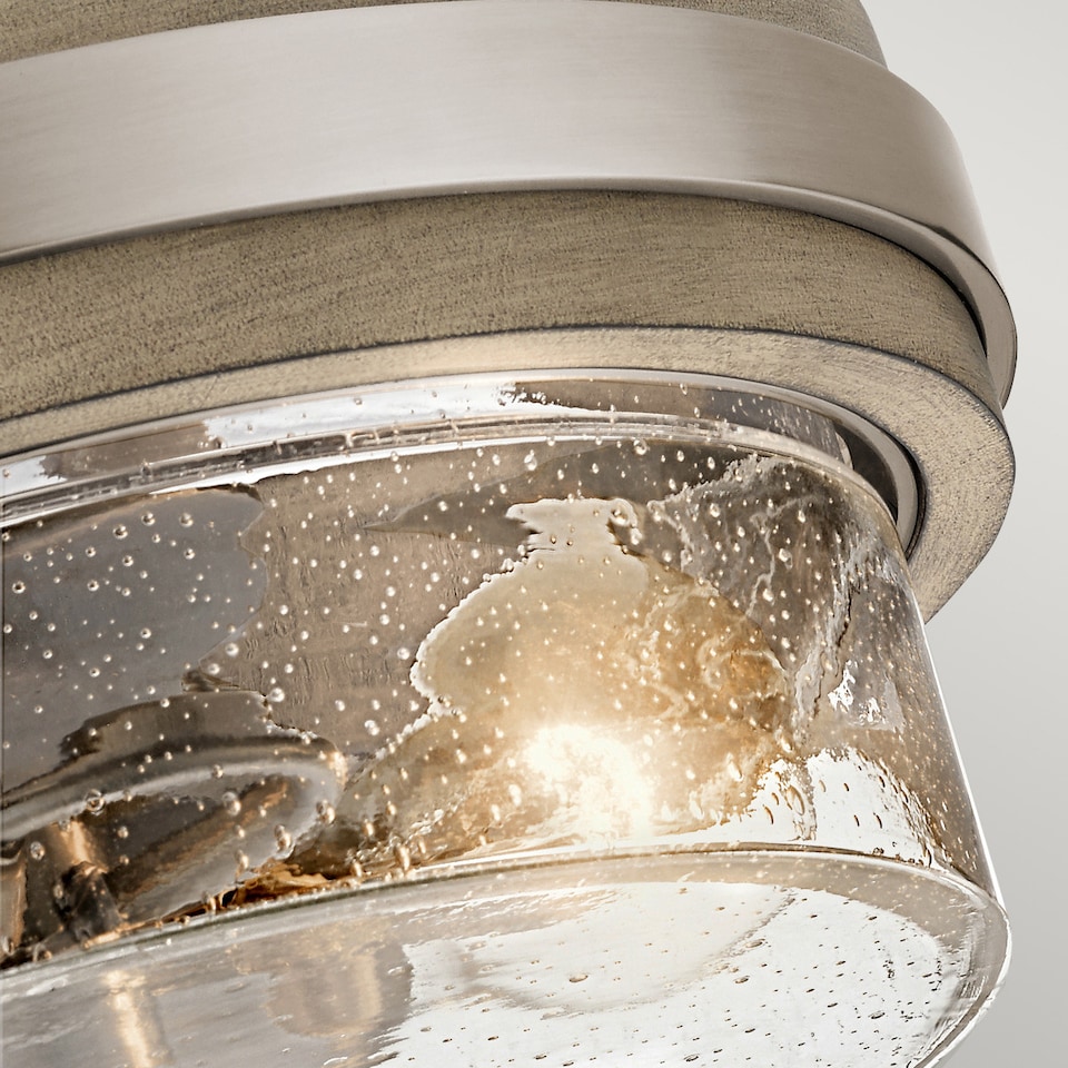 image 1 of Kichler Grand Bank 2 Light Semi-Flush Mount Antique Grey