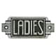 image 3 of Art Deco Ladies & Men Toilet Cast Iron Sign Plaque Door Wall Cafe Shop Pub Bar