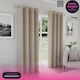 image 1 of Enhanced Living Austin Blackout, Thermal Natural Curtains with Eyelet Header (PAIR) - 46x54 inch (117x137cm)