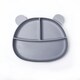 image 2 of Callowesse Silicone Divided Baby Suction Plate | BPA-Free | Dishwasher Safe | Microwave Safe Brown