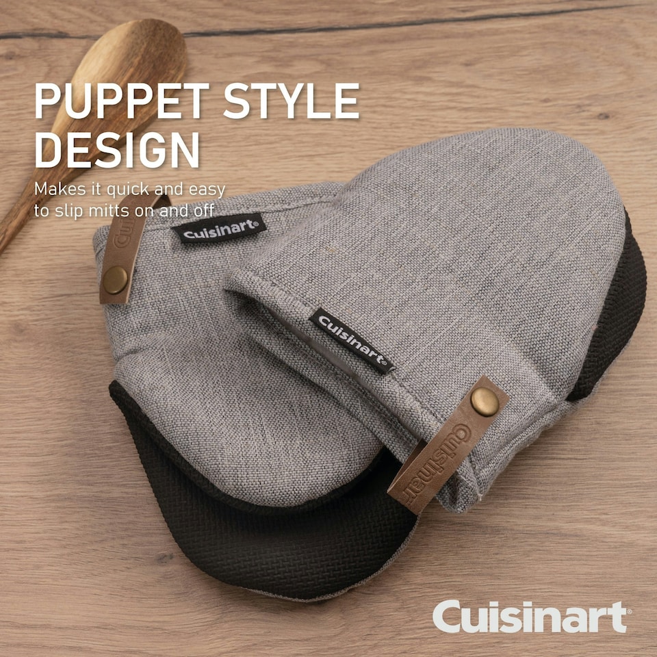 image 1 of Cuisinart Neoprene Mini Mitt, 2 Piece - Grey