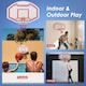 image 9 of COSTWAY Wall Mounted Basketball Hoop Backboard Basketball Games Red | Standard
