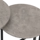 image 4 of Athens Round Nest of Tables - L50 x W50 x H50 cm - Concrete Effect - Black