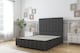 image 1 of Sloomy Langston Graphite Dumfries Divan Bed Base 2 Drawers Left Side With 26 Inch Strutted Headboard & 12 Inch Matching Footboard | Grey | Graphite | Single | 1