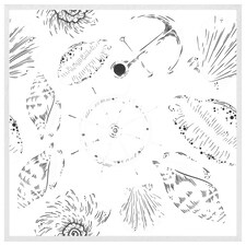 Drawn nautical elements (Picture Frame) White | M