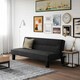 image 3 of Kebo Sofa Bed Sofa in Velvet Black Black | Black