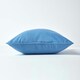 image 2 of Homescapes Cotton Plain Air Force Blue Cushion Cover - 30 x 30 cm Blue