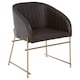 image 4 of Interiors by Premier Brown Faux Leather Armchair, Modern Dining Chair, Luxe Dining Room Accent Chair, Comfortable Dining Chair