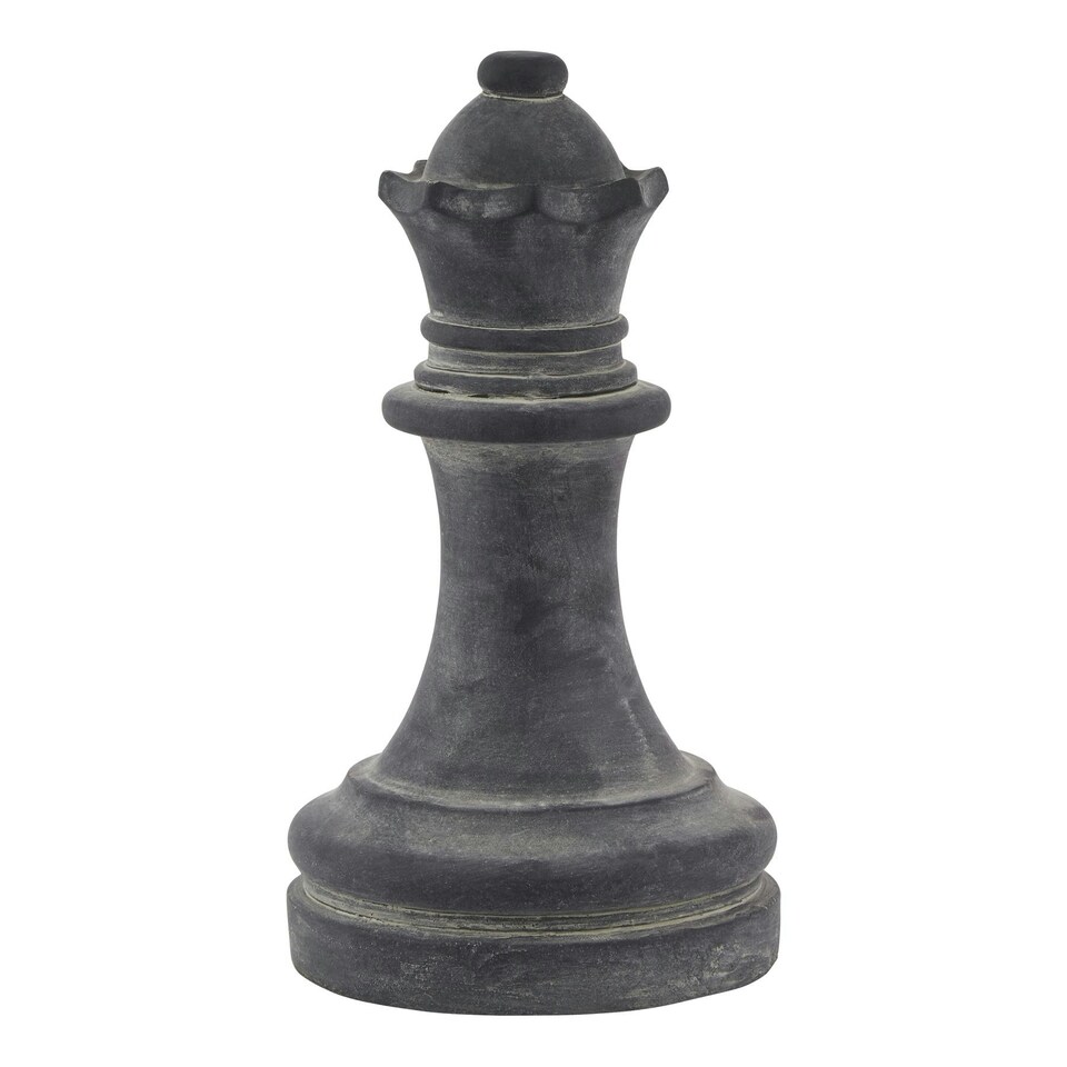 Hill Interiors Amalfi Queen Chess Piece Decoration - Grey - One Size