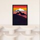image 2 of Wild Scottish Mountains Minimalist Scotland Black Framed Wall Art Print A4