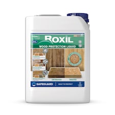 Roxil Wood Waterproofing Liquid (5L Clear) Wood Preserver Outdoor, Wood Sealer for Decking, Fence, Sheds and Furniture