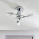 image 5 of Havana 3 Light Semi Flush Multi Arm Ceiling Light Chrome, Acid Etched Glass, G9