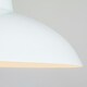 image 2 of ValueLights Retro Style Gloss White Metal Easy Fit Ceiling Pendant Light Shade - Complete with a 10w LED Bulb 3000K Warm White